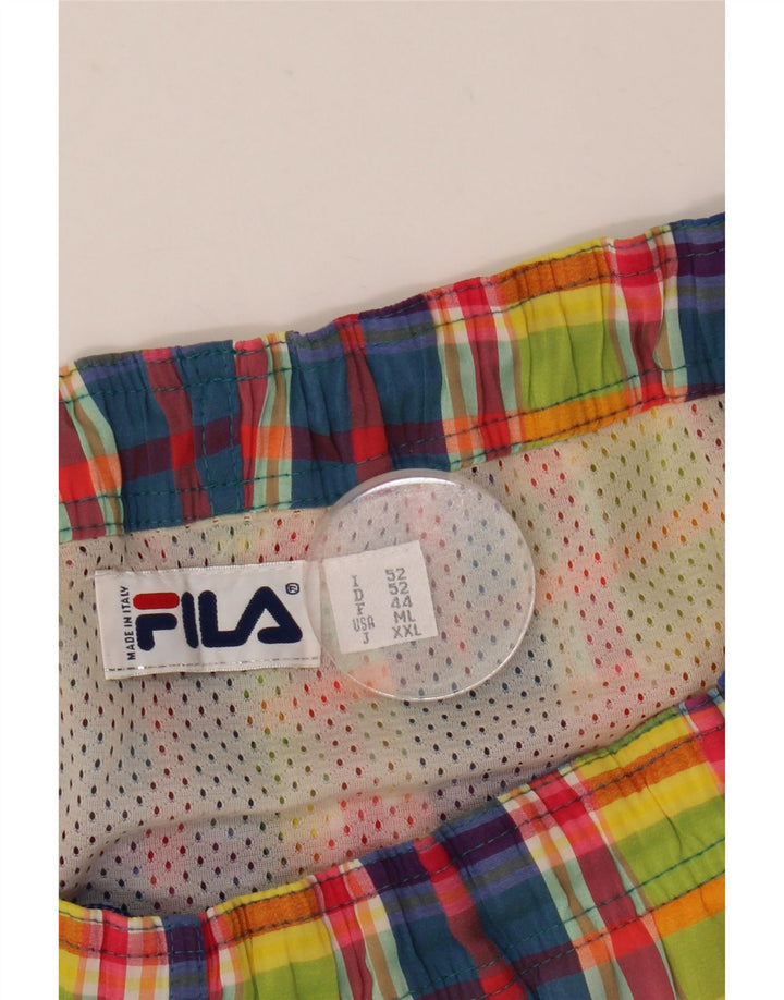 Fila Mens Swimming Shorts IT 52 Large  Multicoloured Check