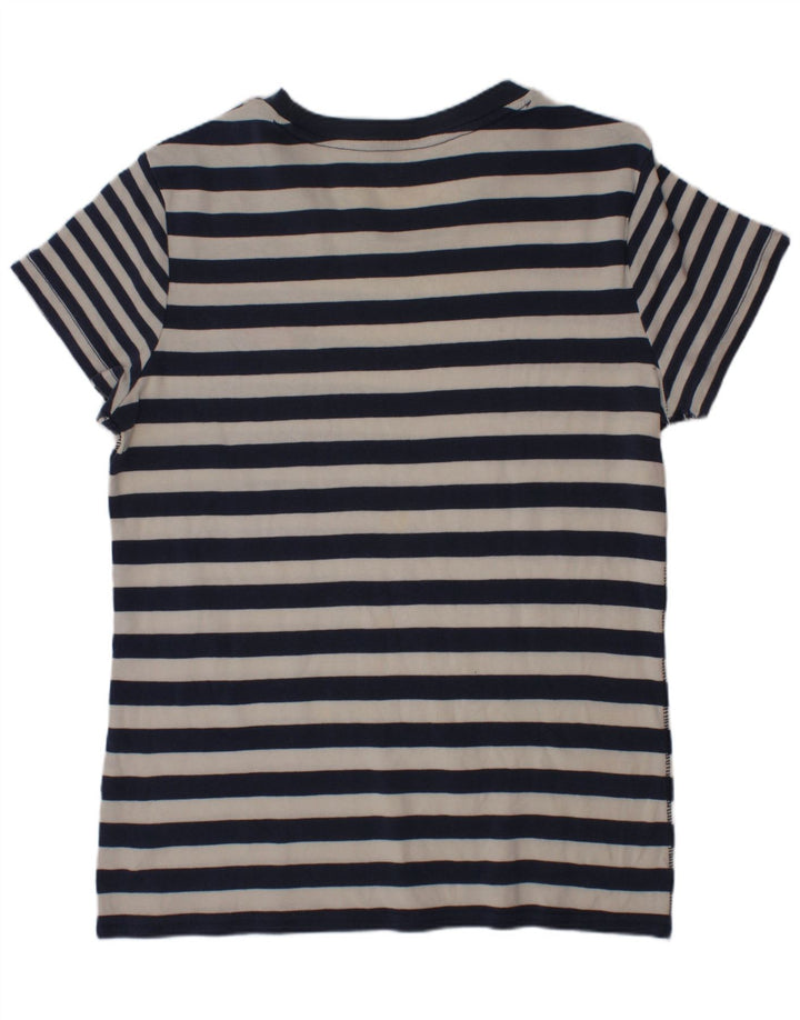 Nike Boys T-Shirt Top 12-13 Years Large Navy Blue Striped