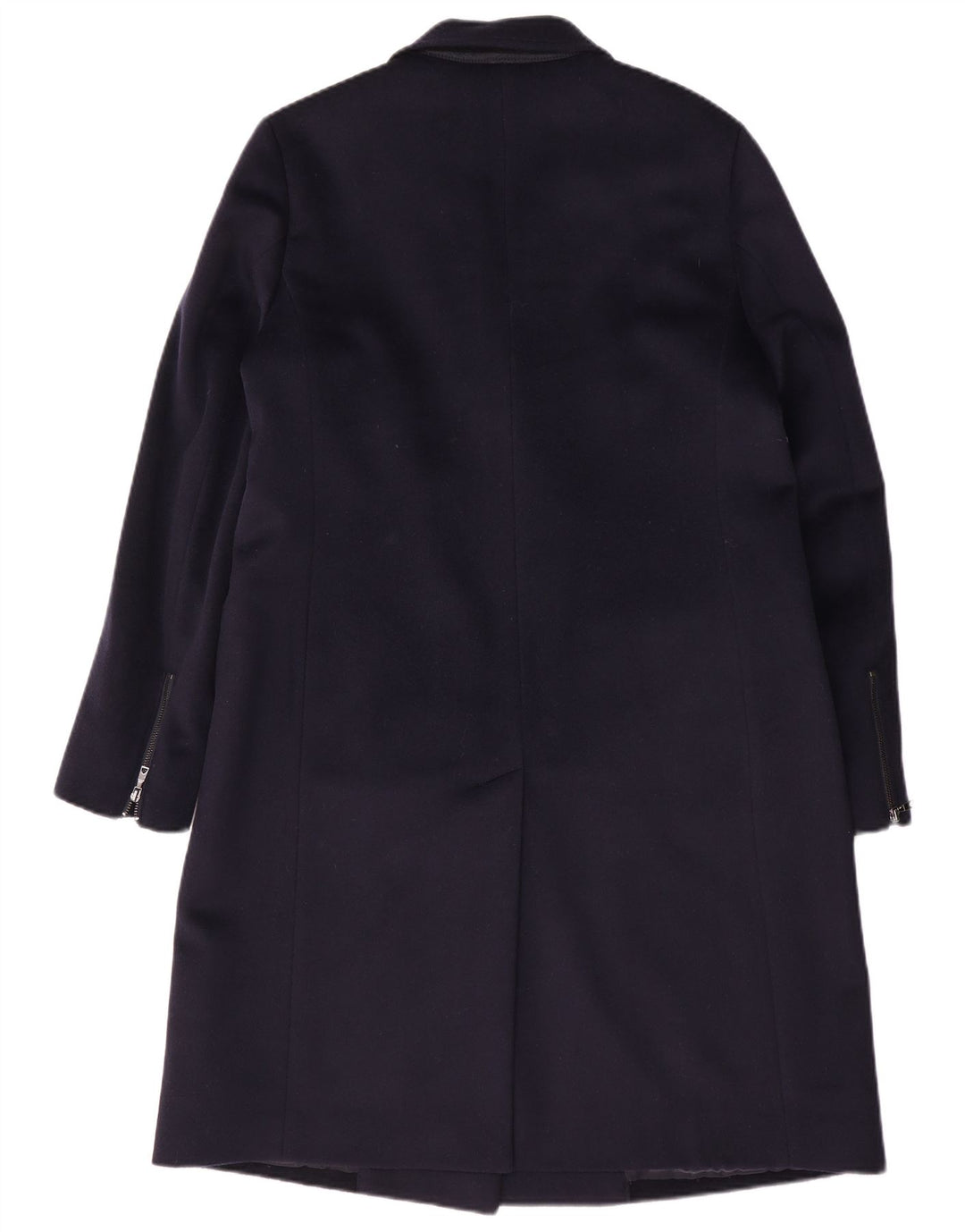Jaeger Womens Oversized Double Breasted Coat UK 10 Small Navy Blue Wool