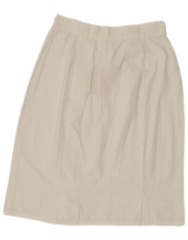 Vintage Womens Graphic Straight Skirt W26 Small White Floral