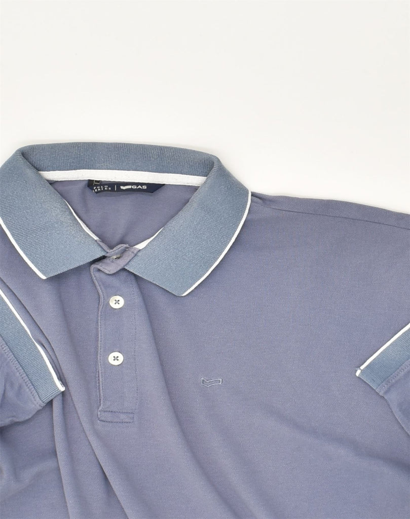 GAS Mens Polo Shirt Large Purple Cotton | Vintage Gas | Thrift | Second-Hand Gas | Used Clothing | Messina Hembry 