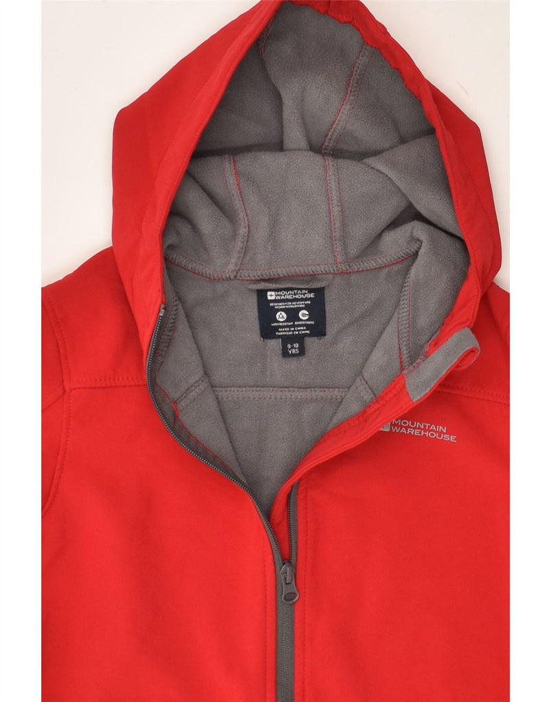 MOUNTAIN WAREHOUSE Boys Hooded Tracksuit Top Jacket 9-10 Years Red | Vintage Mountain Warehouse | Thrift | Second-Hand Mountain Warehouse | Used Clothing | Messina Hembry 