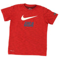Nike Boys Dri Fit Graphic T-Shirt Top 10-11 Years Medium Red Flecked