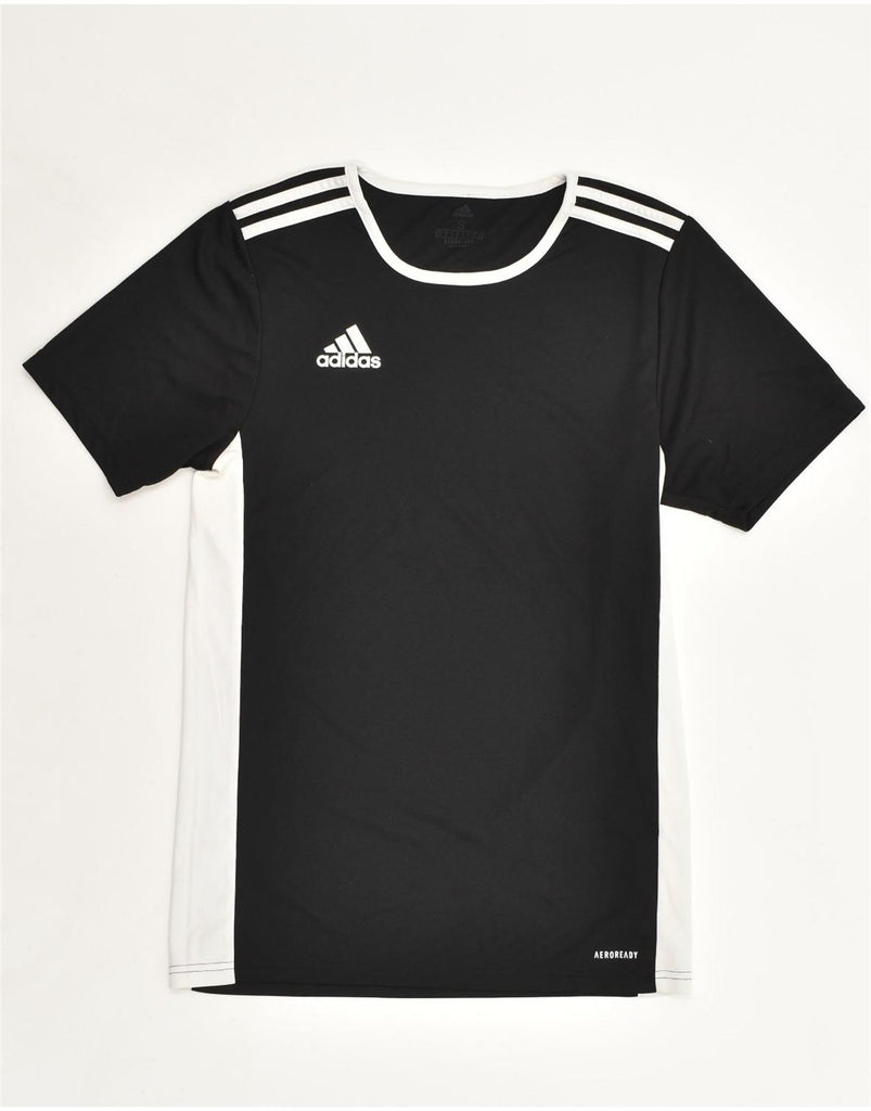 ADIDAS Mens T-Shirt Top Small Black | Vintage Adidas | Thrift | Second-Hand Adidas | Used Clothing | Messina Hembry 