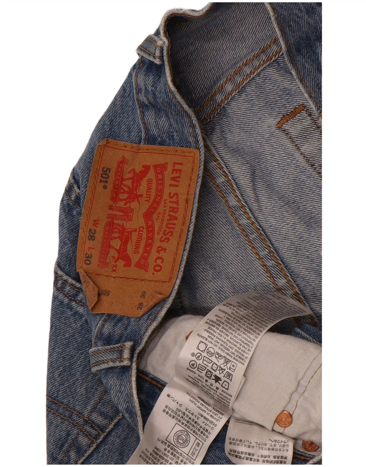 Levi's Mens 501 Straight Jeans W28 L30 Blue Cotton