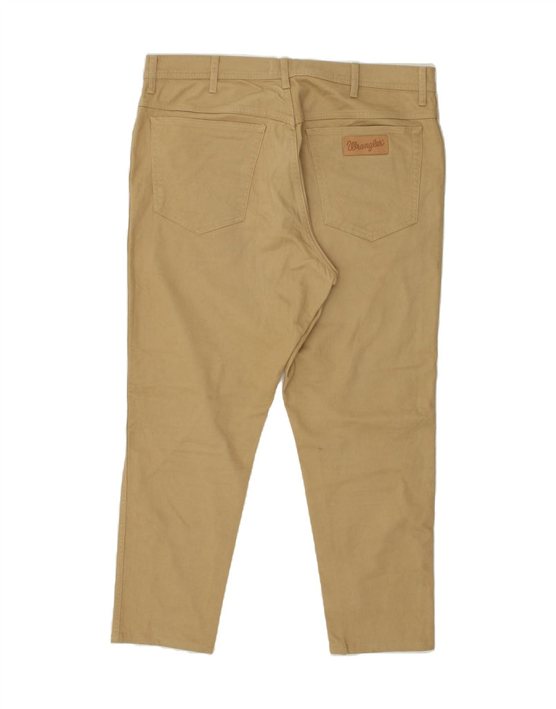 WRANGLER Mens Texas Slim Casual Trousers W38 L27 Beige Cotton | Vintage Wrangler | Thrift | Second-Hand Wrangler | Used Clothing | Messina Hembry 