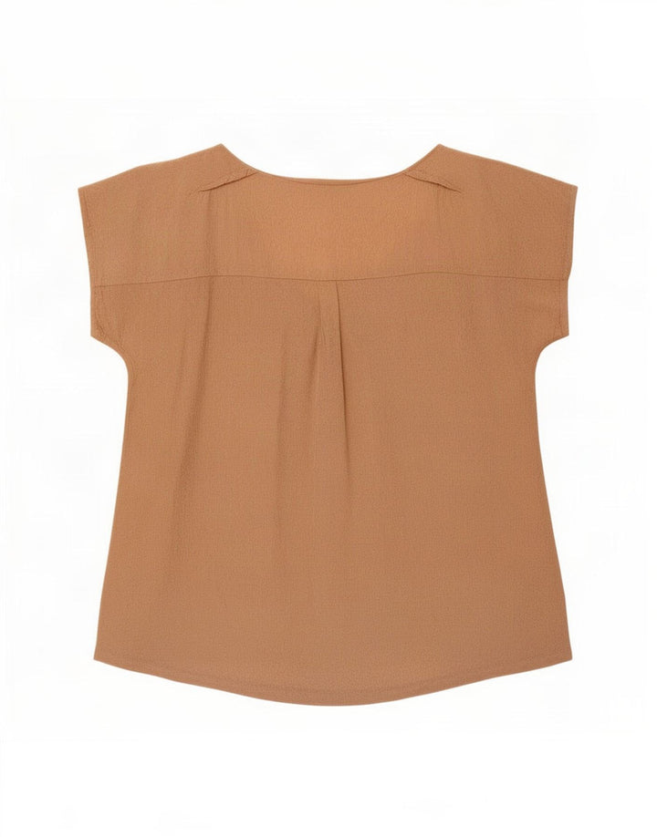 Zara Womens Blouse Top UK 14 Medium Beige