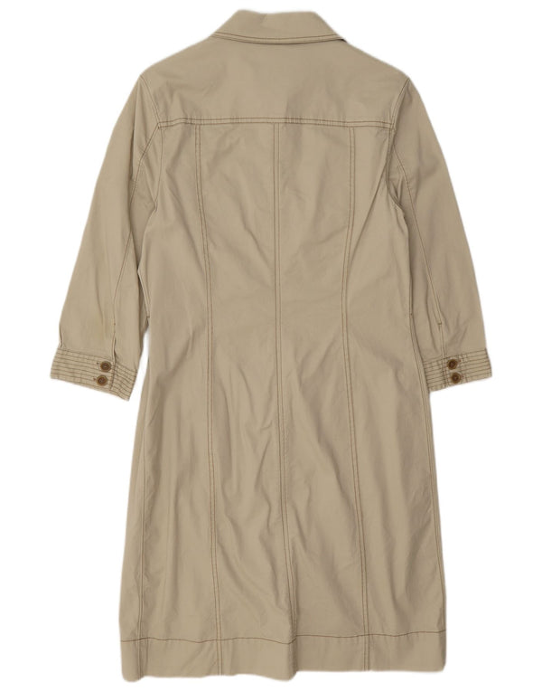 Boden Girls Shirt Dress 11-12 Years Beige Cotton