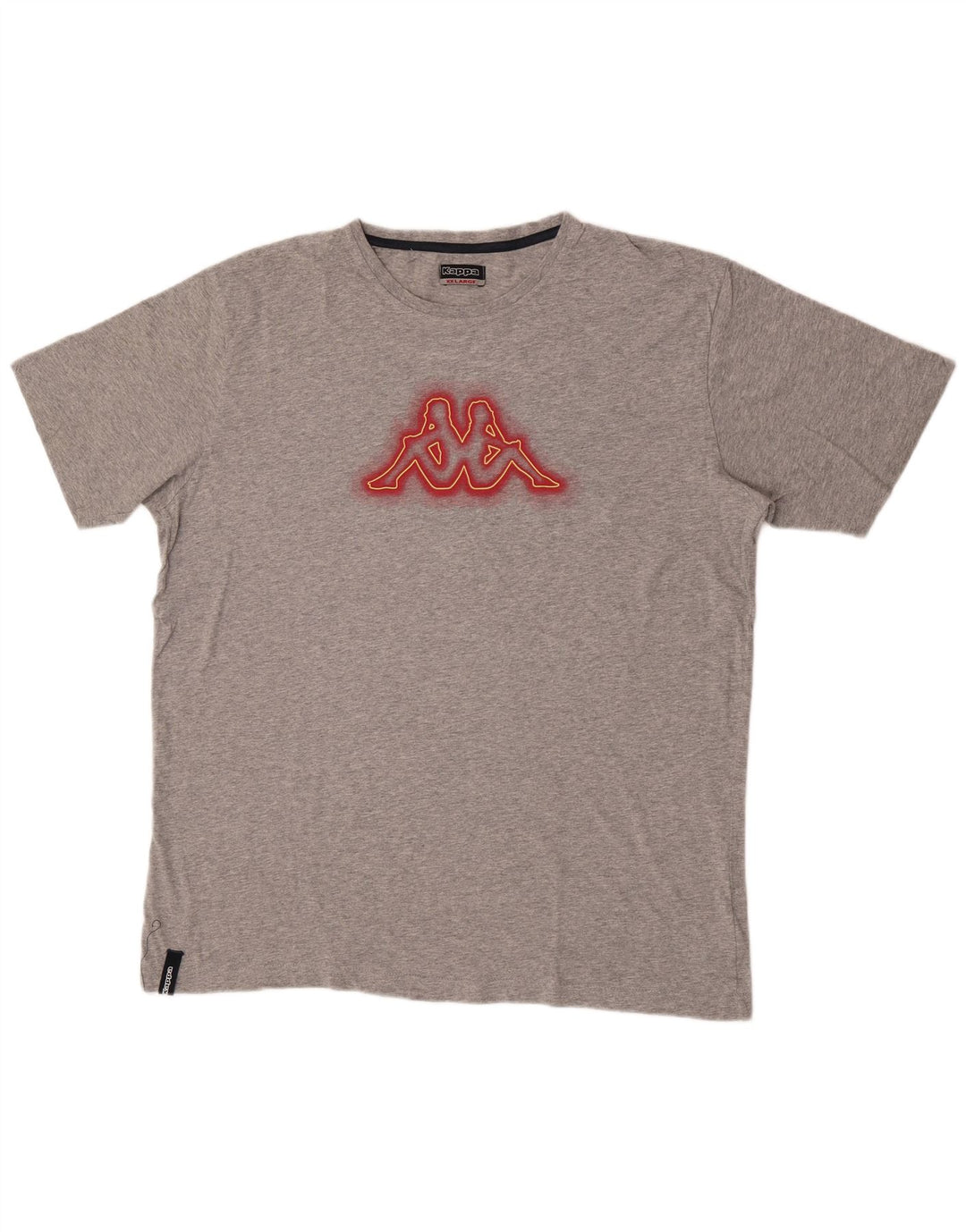 Kappa Mens Graphic T-Shirt Top 2XL Grey Cotton