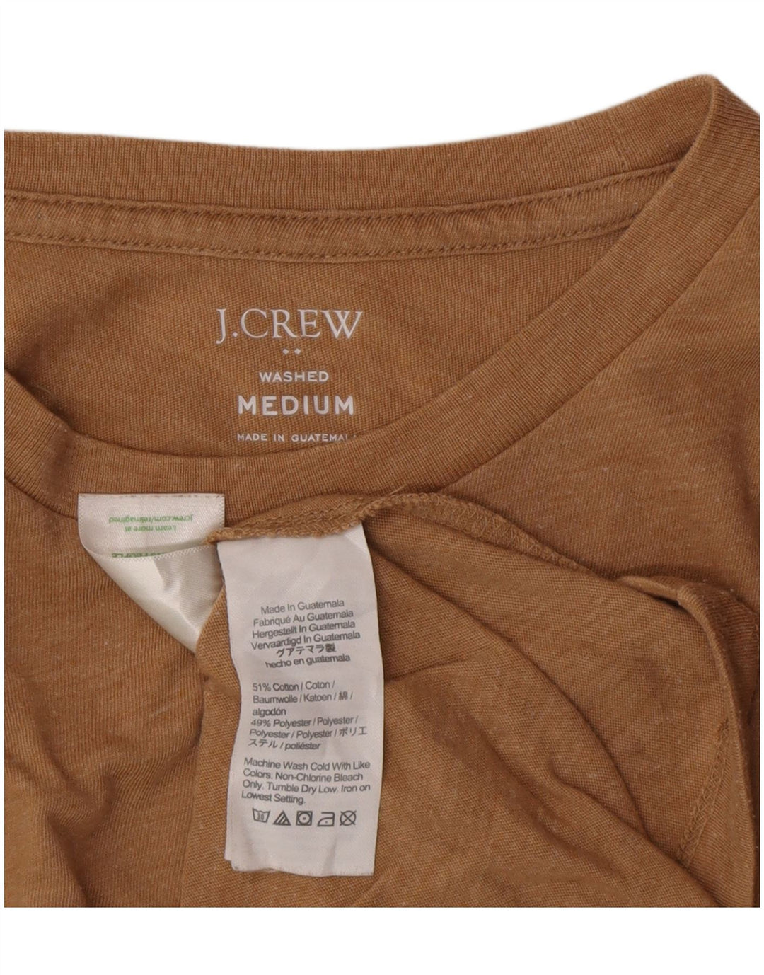 J. Crew Mens T-Shirt Top Medium Beige Flecked Cotton