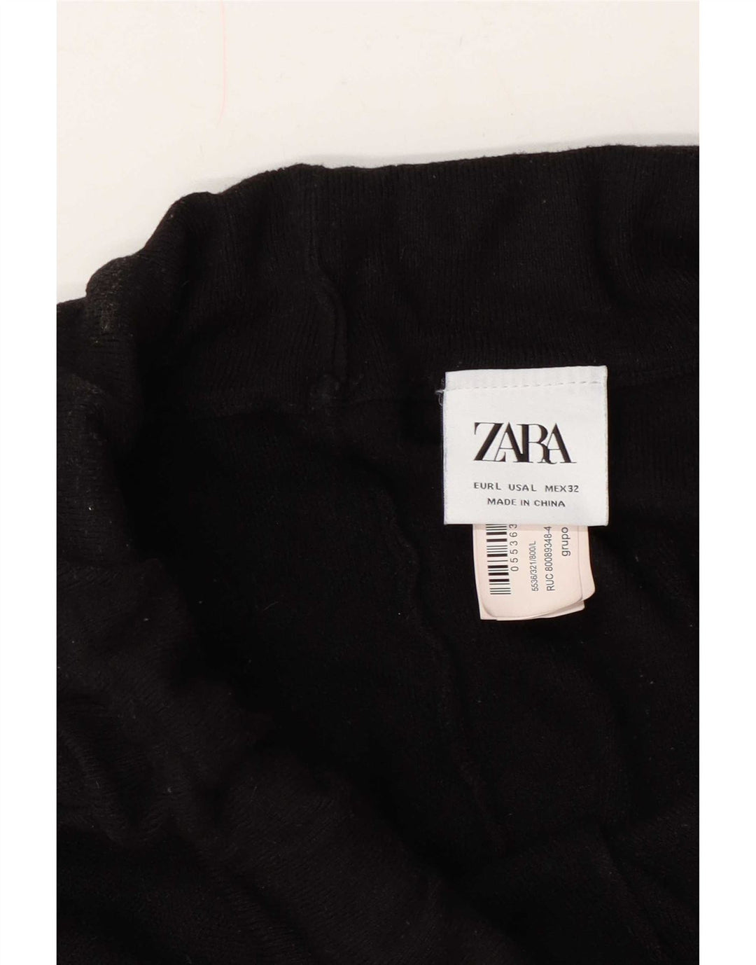 Zara Mens Tracksuit Trousers Joggers Large Black Viscose