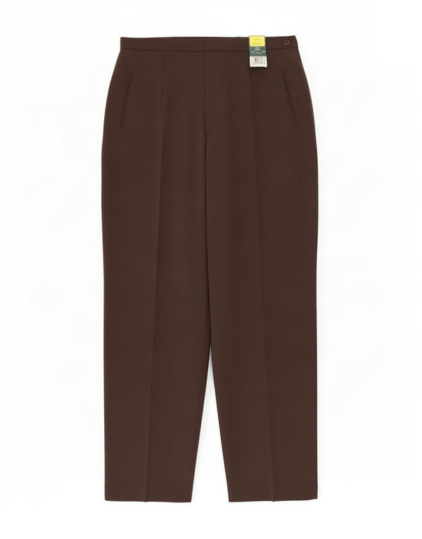 Marks & Spencer Womens Casual Trousers UK 16 Large W30 L30 Brown