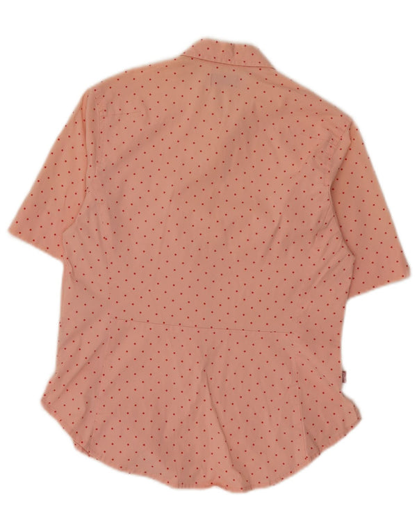 Levi's Womens Abstract Pattern Shirt UK 10 Small Pink Cotton