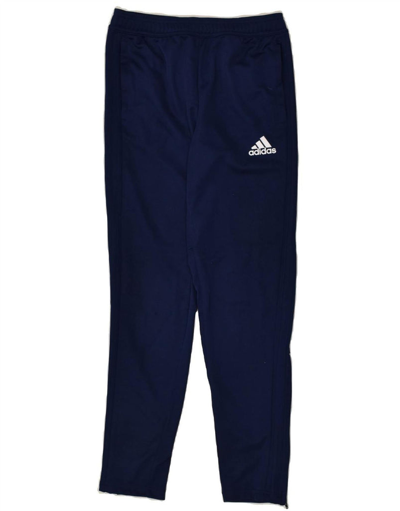 ADIDAS Boys Tracksuit Trousers 13-14 Years Navy Blue Polyester | Vintage Adidas | Thrift | Second-Hand Adidas | Used Clothing | Messina Hembry 