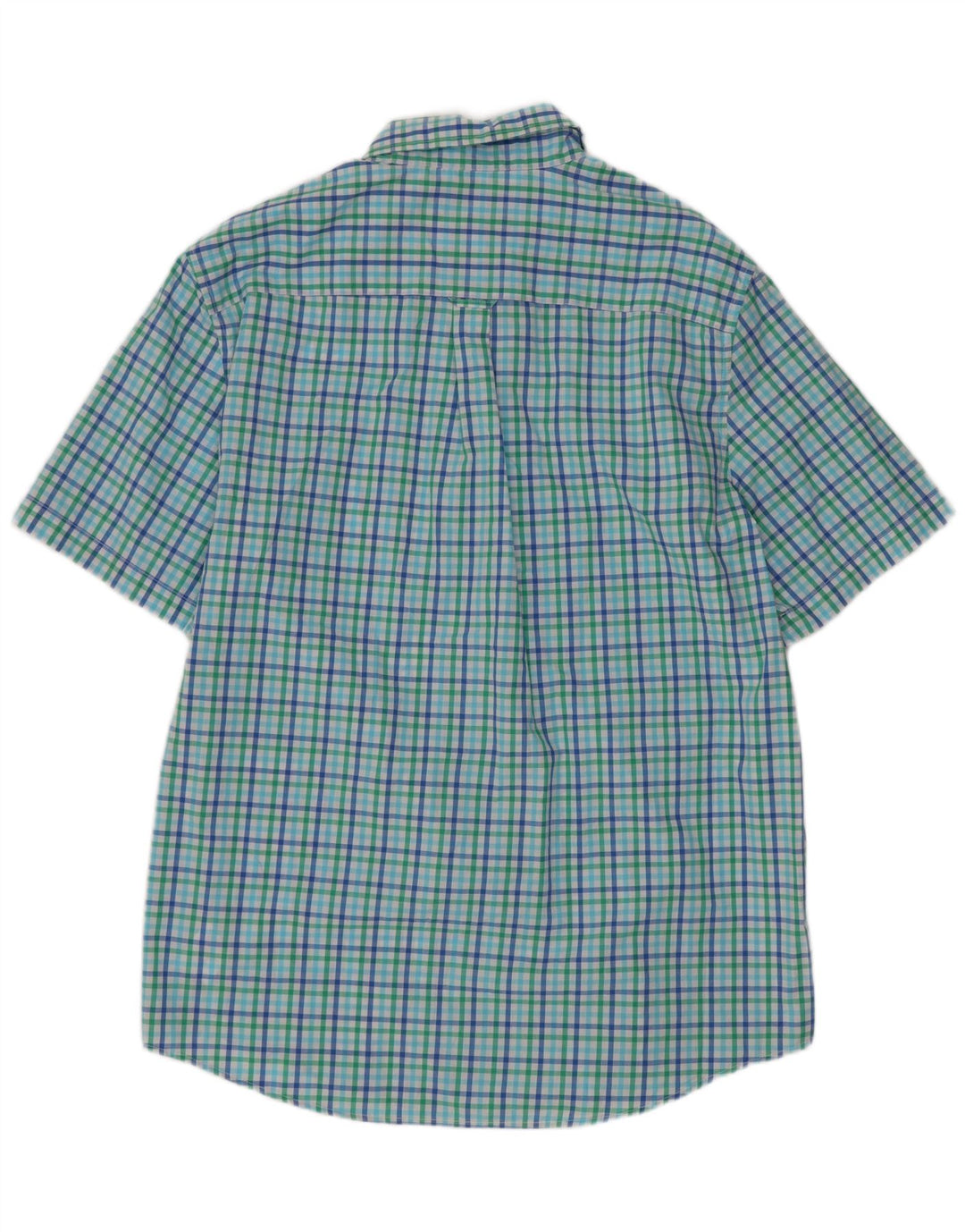 Chaps Mens Short Sleeve Shirt Large Multicoloured Gingham Cotton