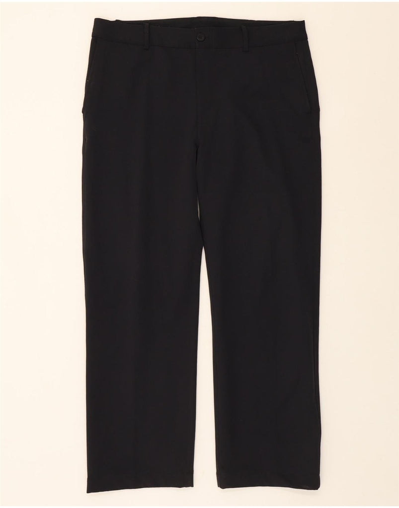 UNDER ARMOUR Mens Straight Chino Trousers W36 L32 Black Nylon Vintage Under Armour and Second-Hand Under Armour from Messina Hembry 