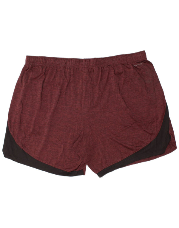 RUSSELL ATHLETIC Mens Dri-Power Sport Shorts 3XL  Maroon Colourblock