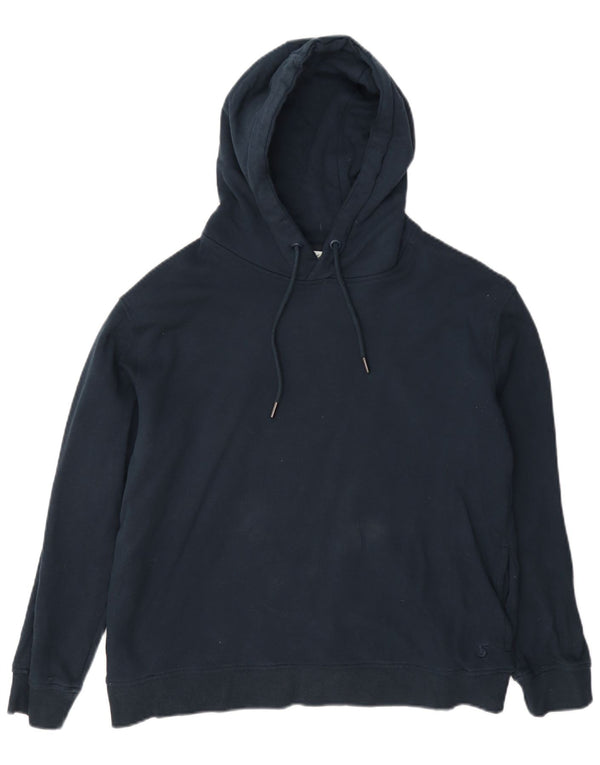 Joules Womens Oversized Hoodie Jumper UK 10 Small Navy Blue Cotton