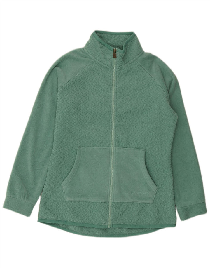Weird Fish Womens Oversized Fleece Jacket UK 10 Small Green Polyester
