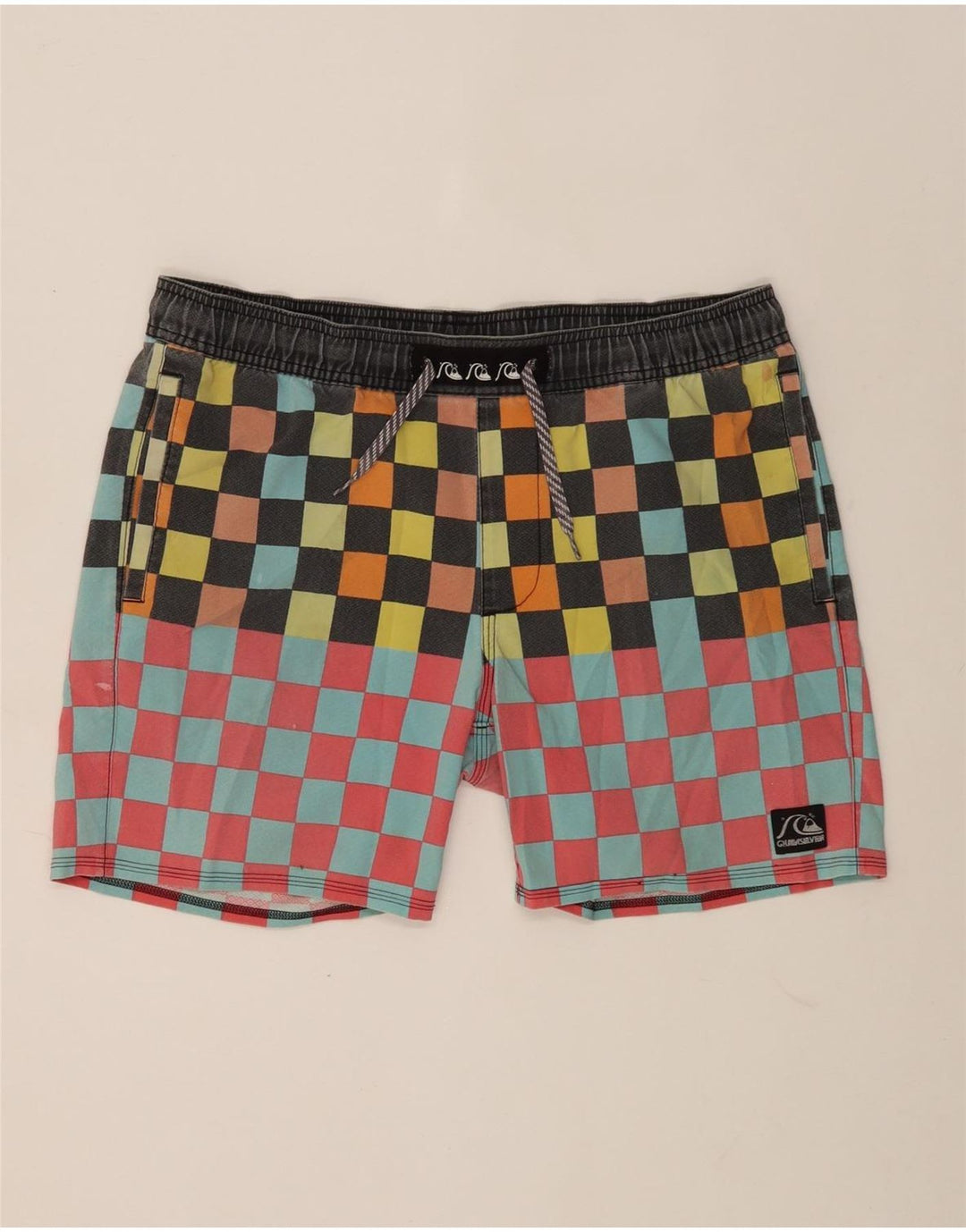 Quiksilver Mens Swimming Shorts Medium  Multicoloured Geometric Polyester