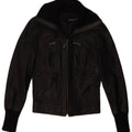 Tally Weil Womens Leather Jacket UK 6 XS Black Leather