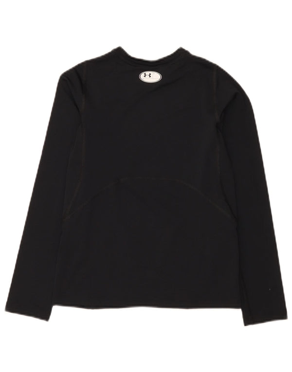 Under Armour Boys Heat Gear Top Long Sleeve 9-10 Years Medium Black