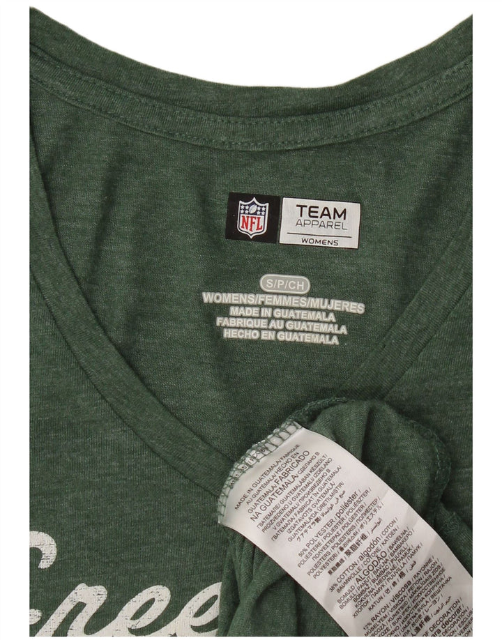 NFL TEAM APPAREL Womens Packers Graphic T-Shirt Top UK 10 Small Green