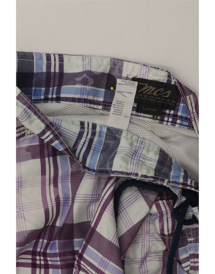 MARLBORO CLASSICS Mens Swimming Shorts Large  Multicoloured Check