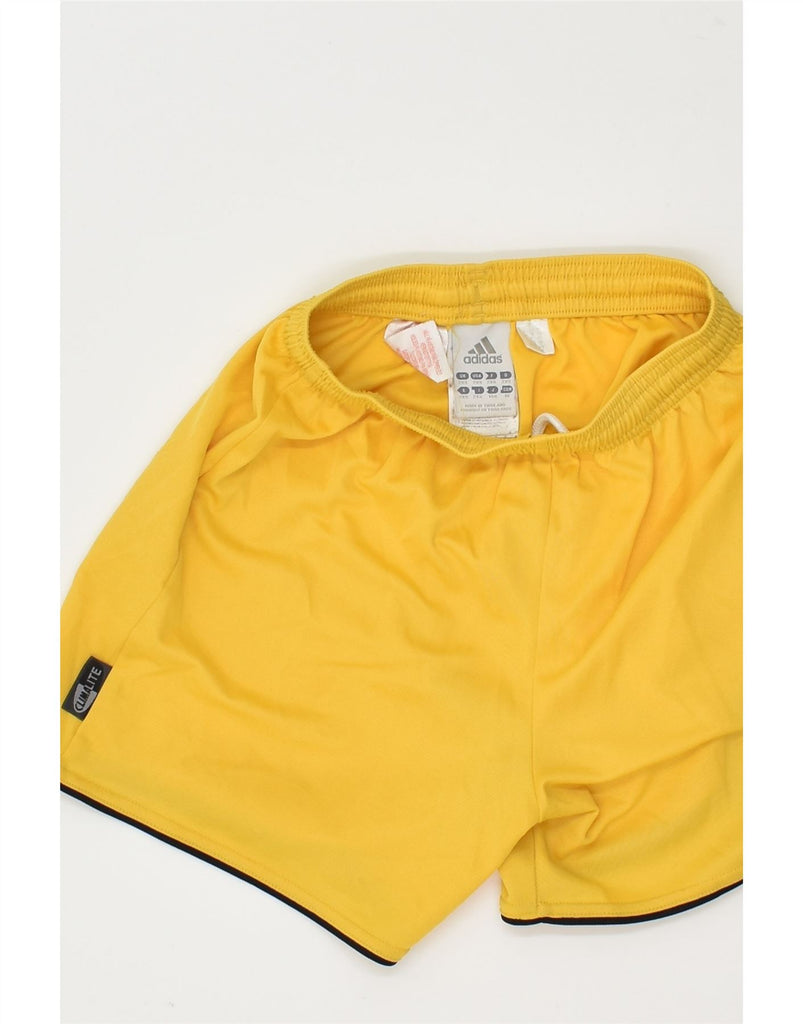 ADIDAS Boys Climalite Sport Shorts 5-6 Years 2XS Yellow Polyester | Vintage Adidas | Thrift | Second-Hand Adidas | Used Clothing | Messina Hembry 