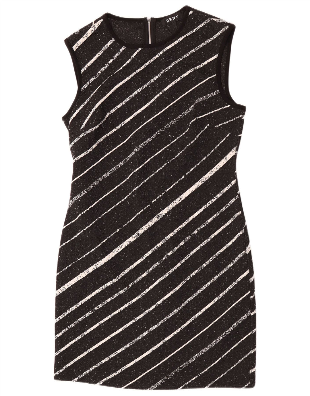 Dkny Womens Sleeveless Sheath Dress US 6 Medium Black Striped