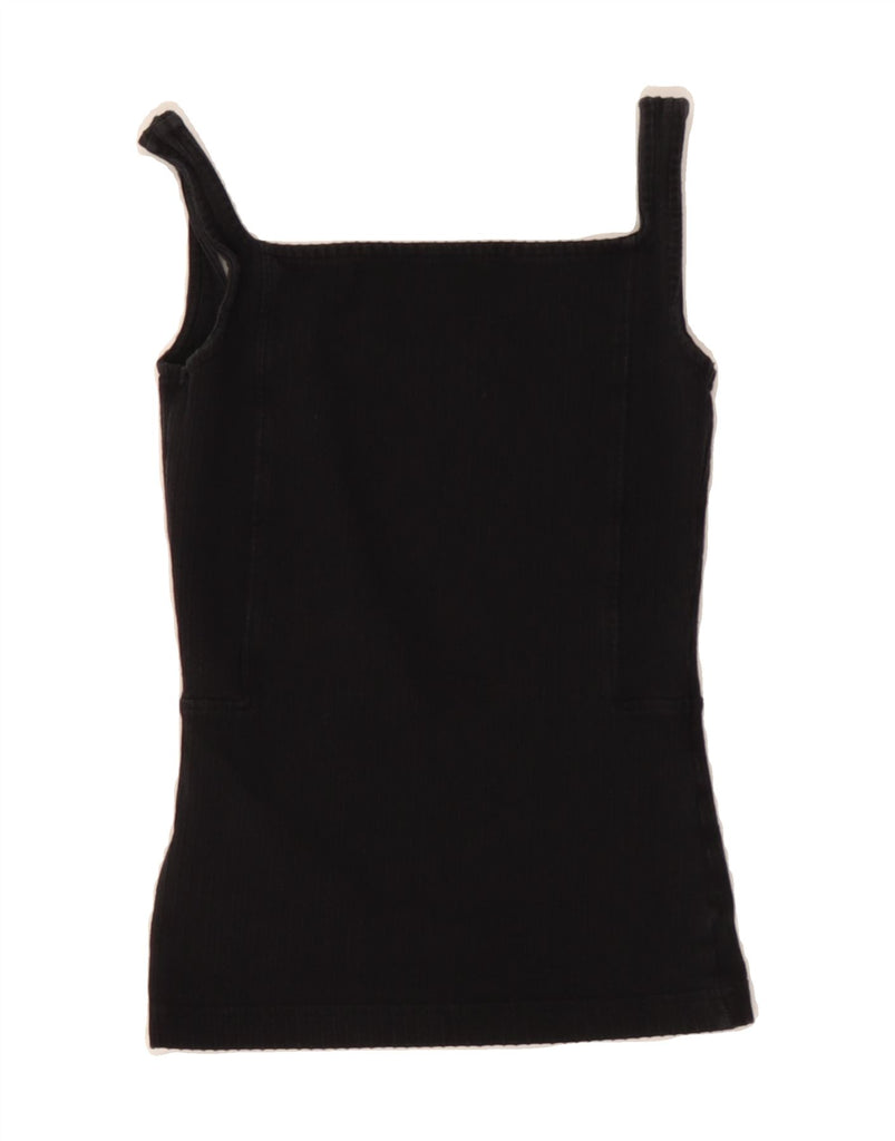 WHISTLES Womens Cami Top UK 4 XS Black Cotton Vintage Whistles and Second-Hand Whistles from Messina Hembry 