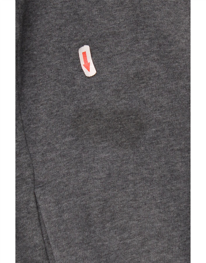 Adidas Mens Zip Hoodie Sweater Large Grey Cotton