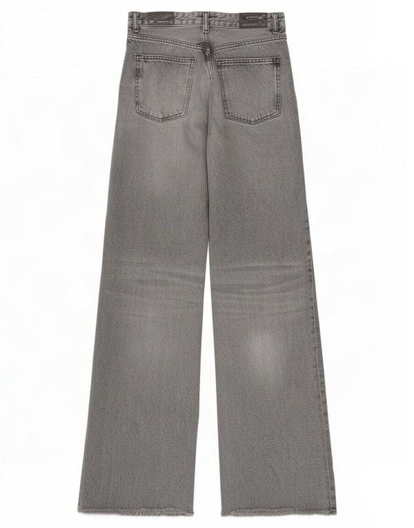 Zara Womens Wide Leg Jeans EU 38 Small W28 L34 Grey Cotton