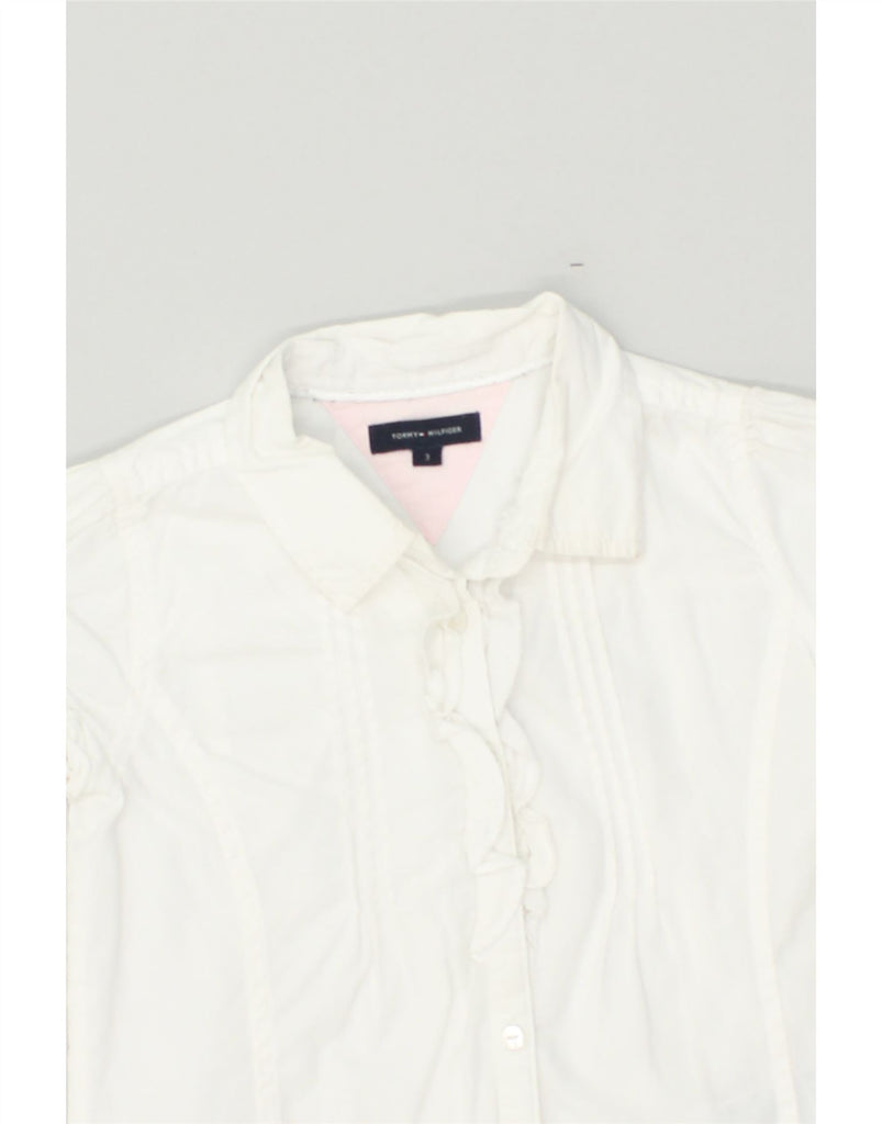 TOMMY HILFIGER Girls Short Sleeve Shirt 2-3 Years White Cotton | Vintage Tommy Hilfiger | Thrift | Second-Hand Tommy Hilfiger | Used Clothing | Messina Hembry 