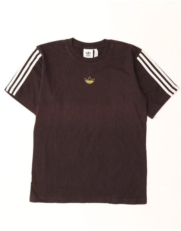 Adidas Mens T-Shirt Top Small Black Cotton