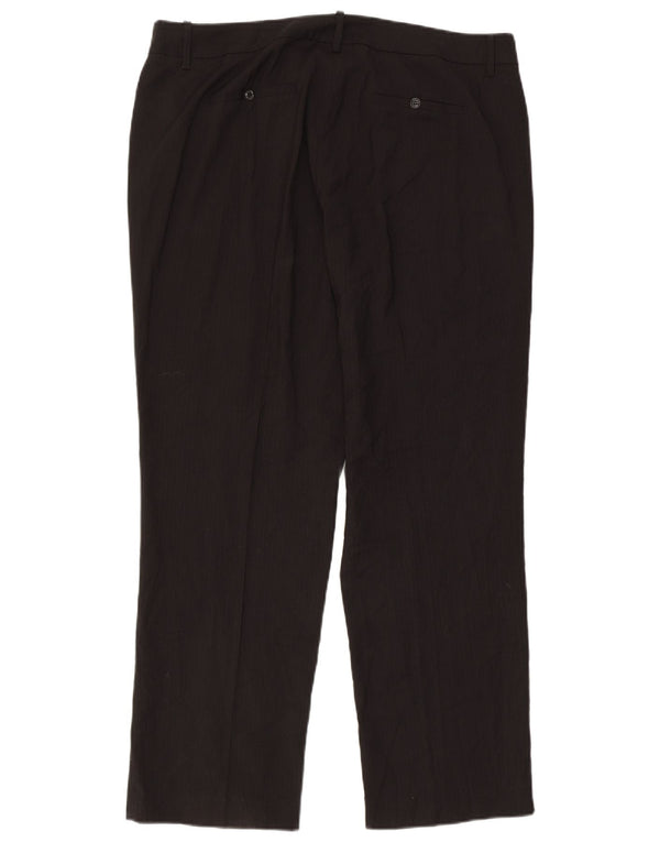 Marks & Spencer Womens Straight Casual Trousers UK 18 XL W40 L31 Black
