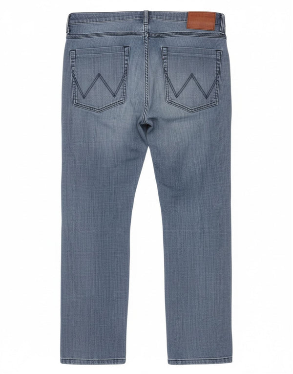 Wrangler Womens Arizona Straight Jeans W35 L32 Blue Cotton