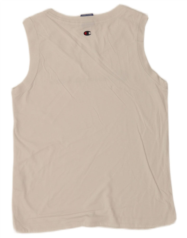 Champion Mens Graphic Vest Top Small White Cotton