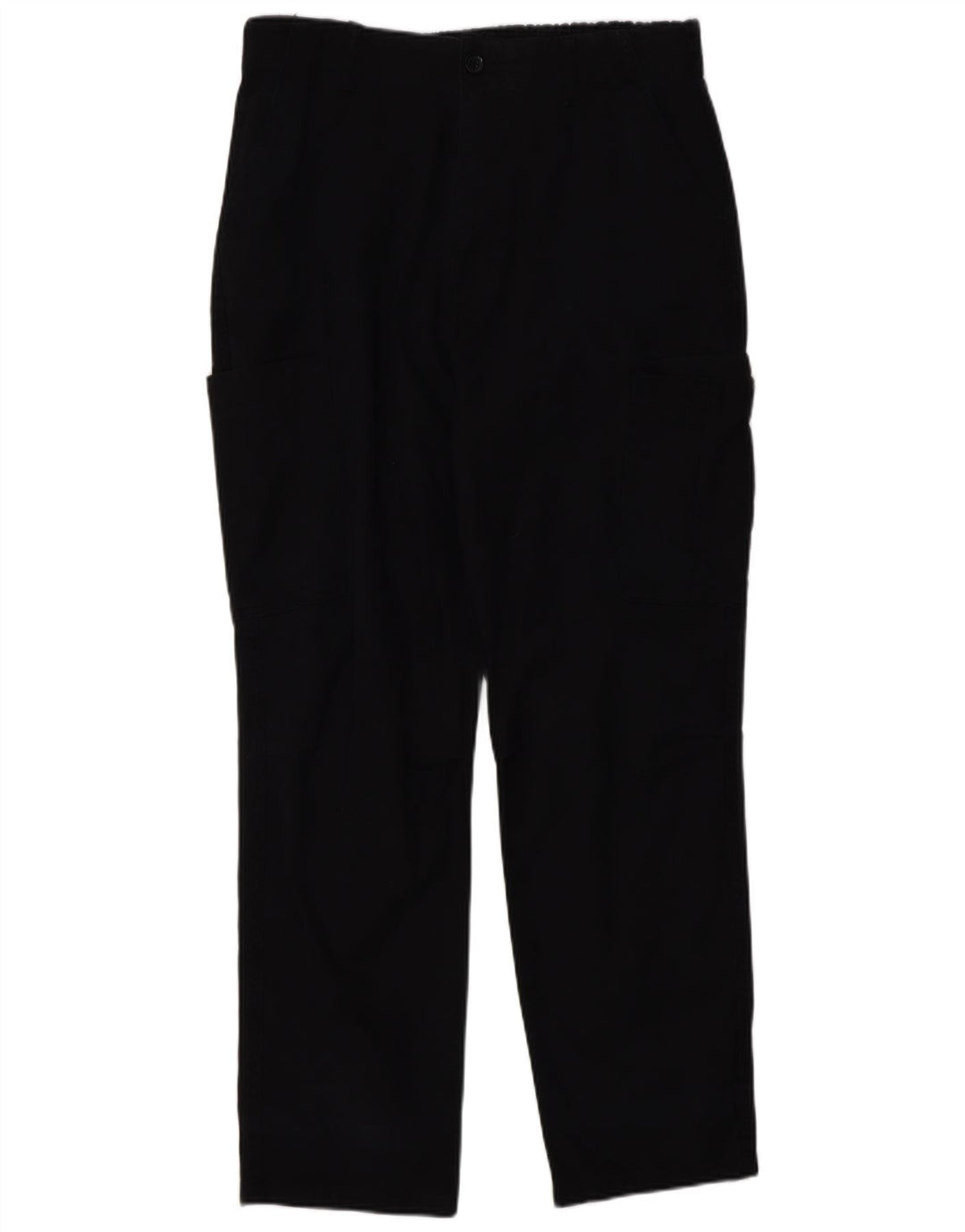 Zara Mens Straight Cargo Trousers EU 42 Large W32 L29 Black