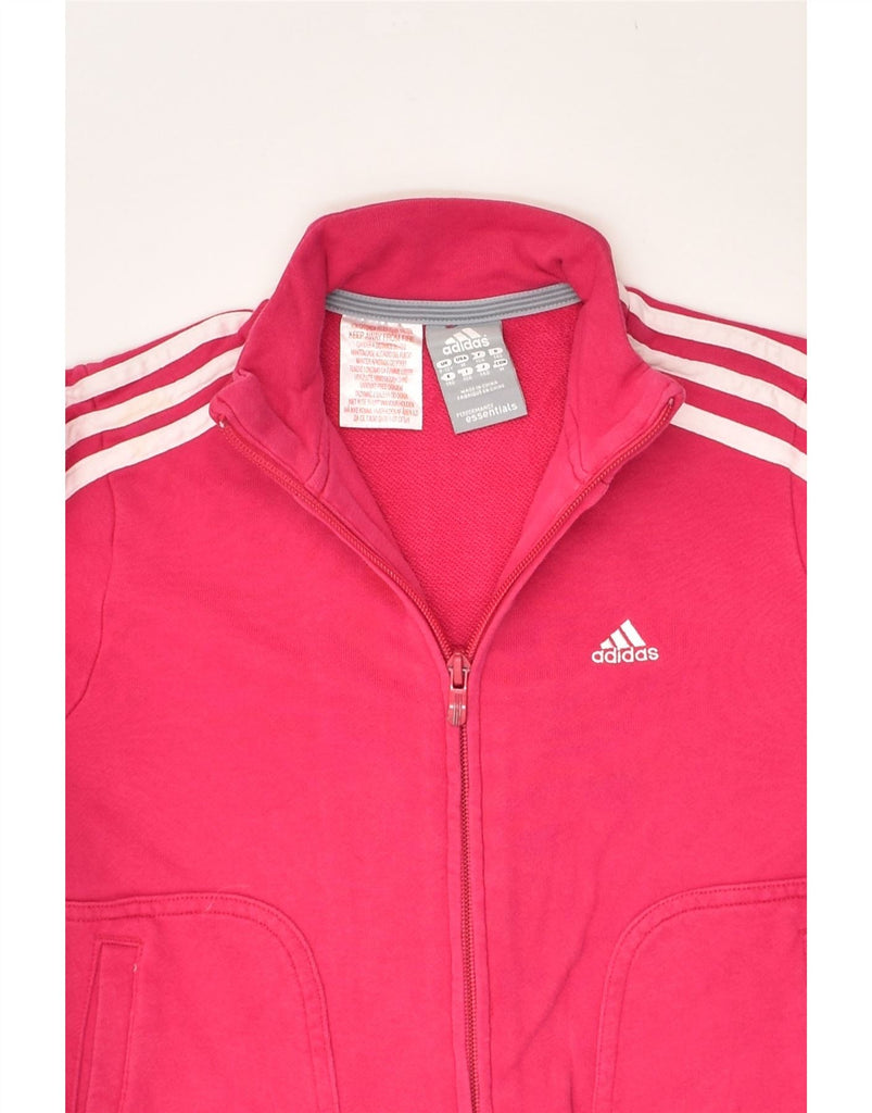 ADIDAS Girls Tracksuit Top Jacket 9-10 Years Pink Cotton | Vintage Adidas | Thrift | Second-Hand Adidas | Used Clothing | Messina Hembry 