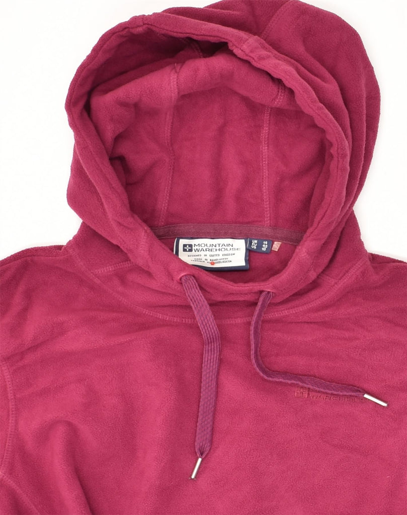 MOUNTAIN WAREHOUSE Womens Hooded Fleece Jumper UK 14 Large Burgundy | Vintage Mountain Warehouse | Thrift | Second-Hand Mountain Warehouse | Used Clothing | Messina Hembry 