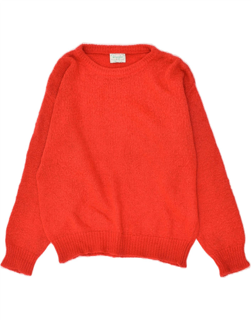 BENETTON Womens Crew Neck Jumper Sweater IT 50 XL Red Acrylic | Vintage Benetton | Thrift | Second-Hand Benetton | Used Clothing | Messina Hembry 