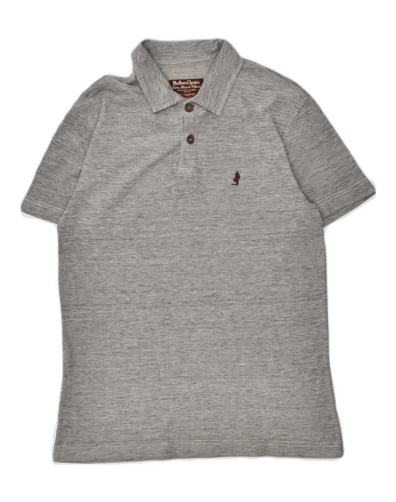 MARLBORO CLASSICS Mens Polo Shirt Medium Grey | Vintage Marlboro Classics | Thrift | Second-Hand Marlboro Classics | Used Clothing | Messina Hembry 