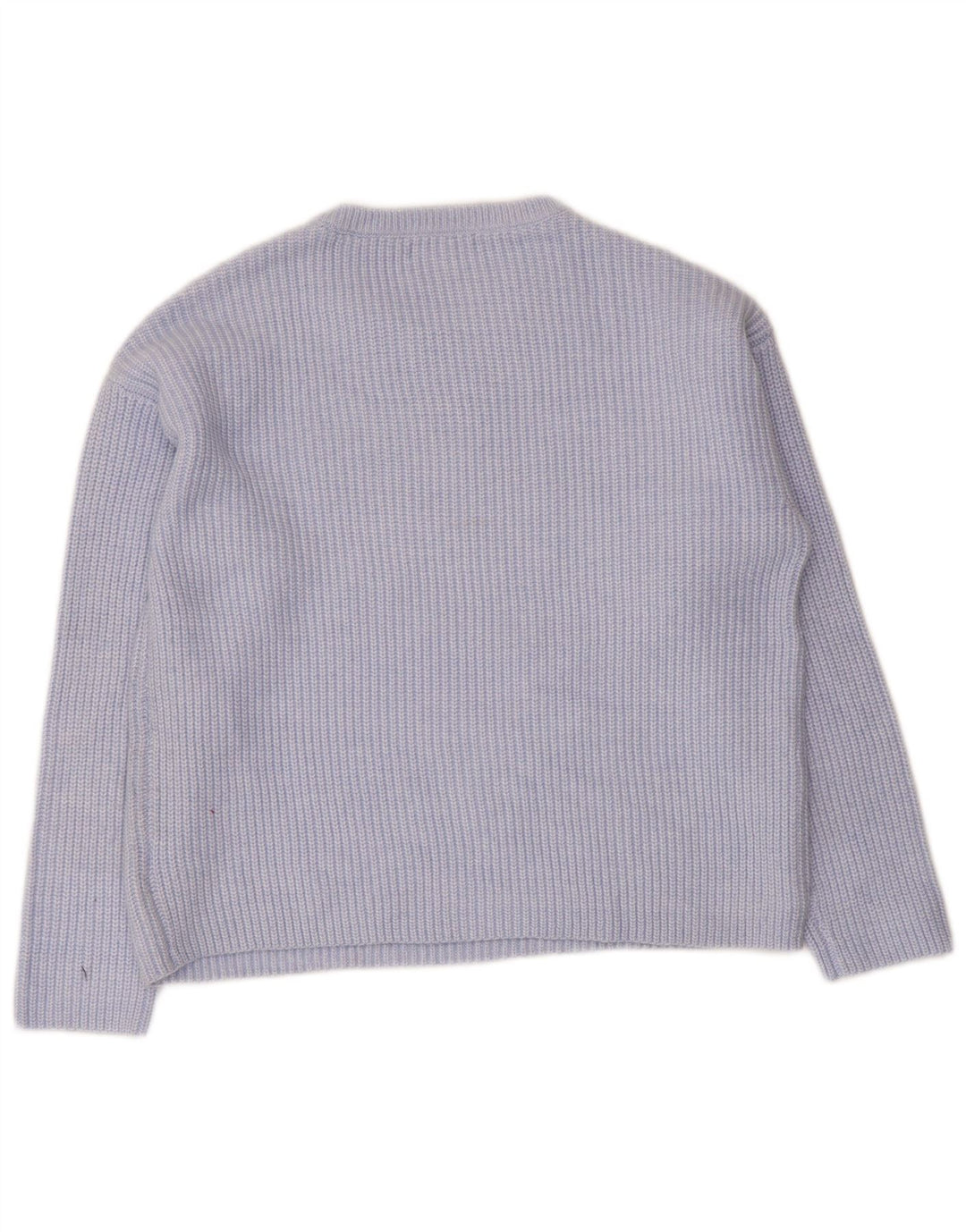 Marks & Spencer Womens Crew Neck Jumper Sweater UK 14 Medium Blue Polyester