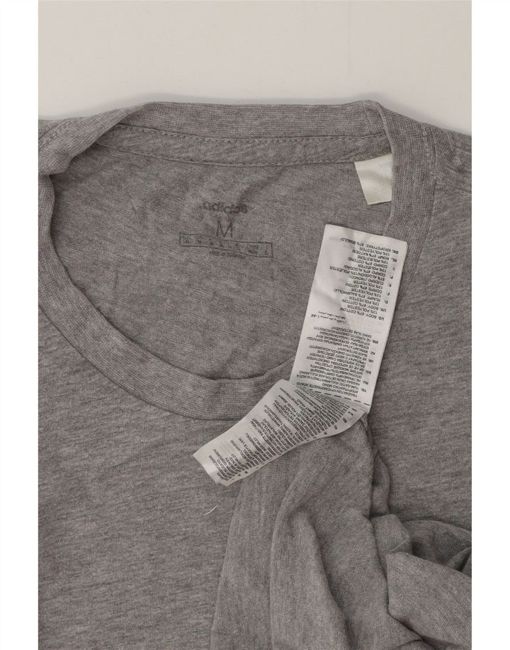 ADIDAS Mens T-Shirt Top Medium Grey Flecked Cotton
