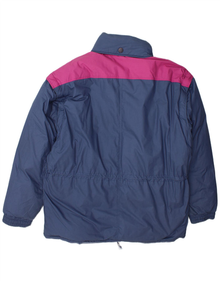Diadora Mens Hooded Ski Jacket UK 42 XL Blue Colourblock Polyester