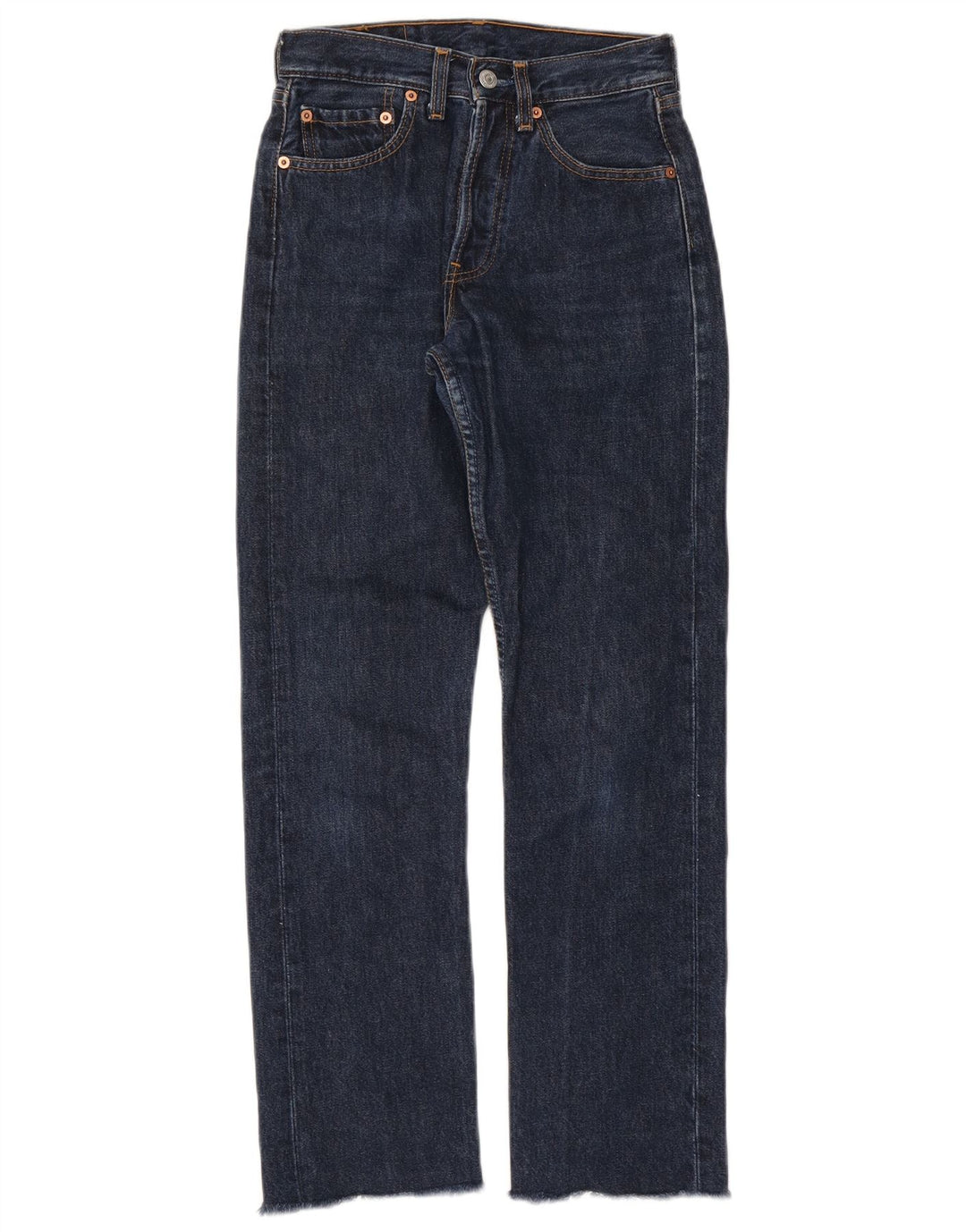 Levi's Womens 501 Straight Jeans W26 L30 Navy Blue