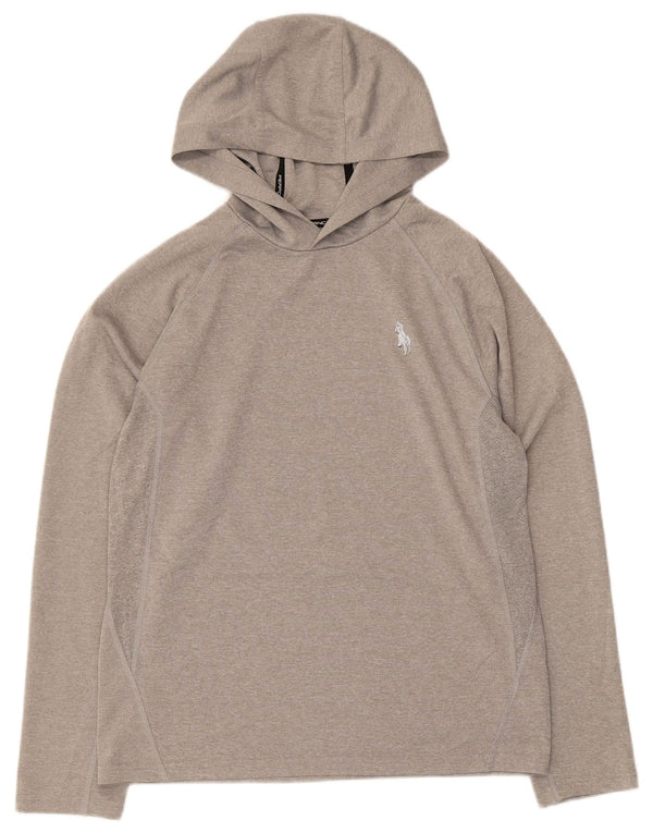 Polo Ralph Lauren Boys Hoodie Jumper 15-16 Years XL Grey Flecked Polyester