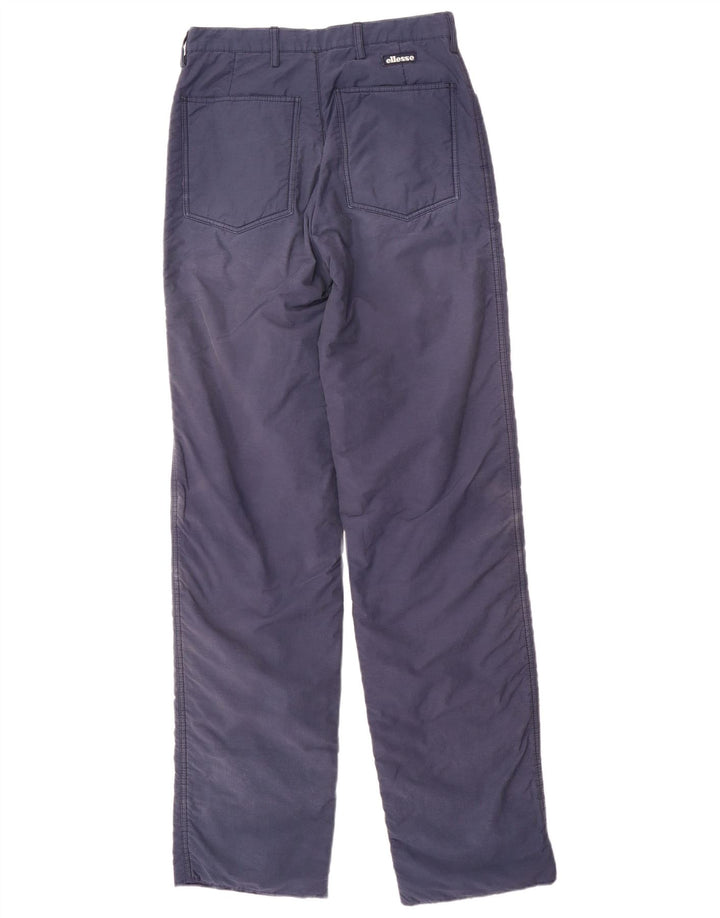Ellesse Womens Straight Windbreaker Trousers IT 44 Medium W28 L35 Navy Blue