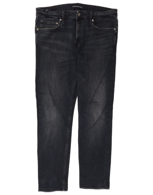 Calvin Klein Mens Slim Jeans W34 L30 Navy Blue